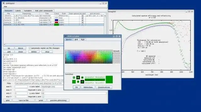 Download web tool or web app JAVA gnuplot GUI