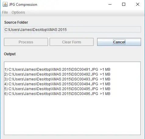 Download web tool or web app Java JPG Compression Program