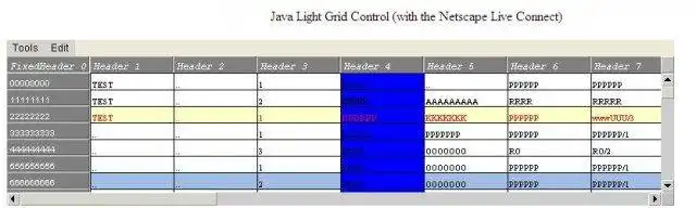 Download web tool or web app Java Light Grid Control