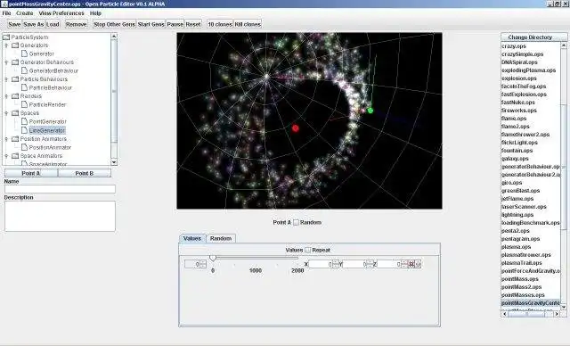 Download web tool or web app Java Open Particle System