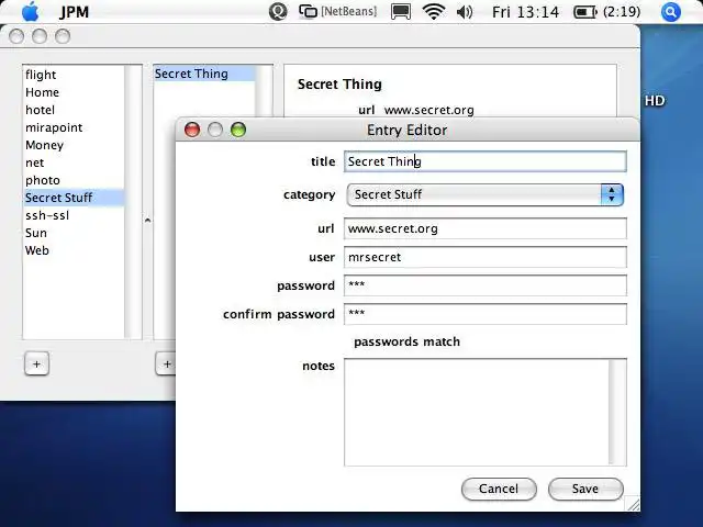 Download web tool or web app Java Password Manager