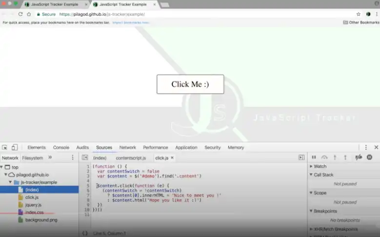 Web ツールまたは Web アプリの JavaScript Tracker をダウンロードする