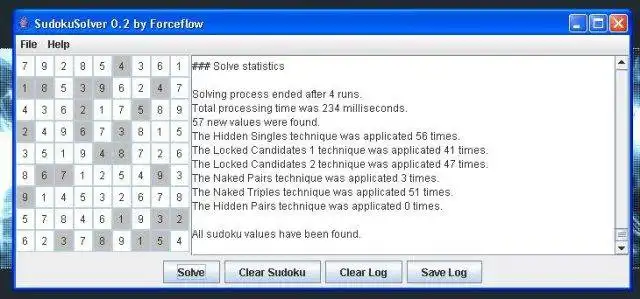 Download web tool or web app Java Sudoku Solver