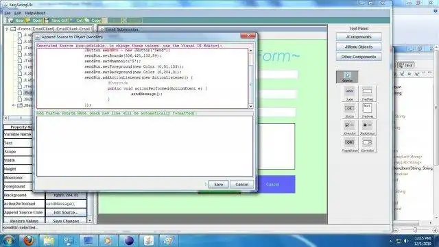 Download web tool or web app Java Swing GUI Editor