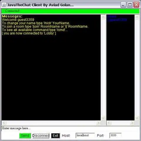 Download web tool or web app Java The Chat