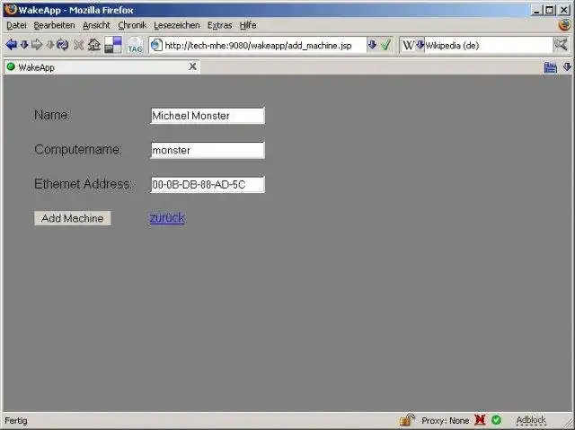 Download web tool or web app Java WakeUp Server