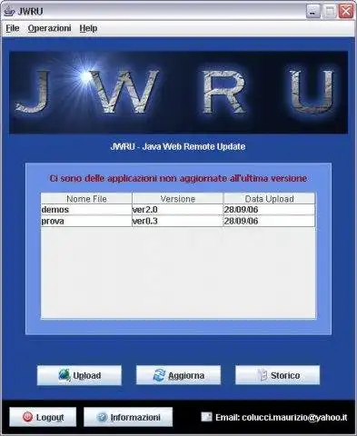 Download web tool or web app Java Web Remote Update