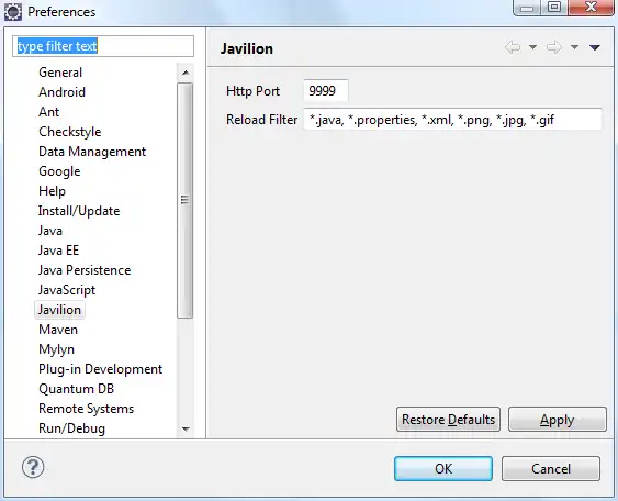 Download web tool or web app Javilion Plugin