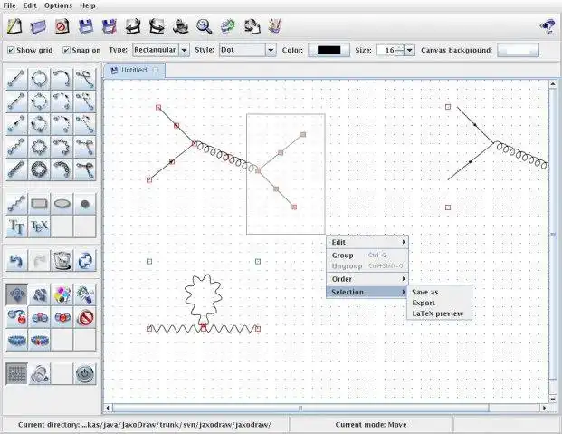 Download web tool or web app JaxoDraw to run in Linux online