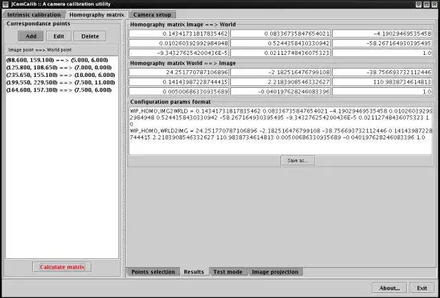 Download web tool or web app JCamCalib: A Camera Calibration Utility to run in Linux online