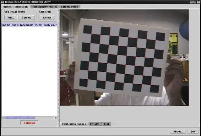 Download web tool or web app JCamCalib: A Camera Calibration Utility to run in Linux online