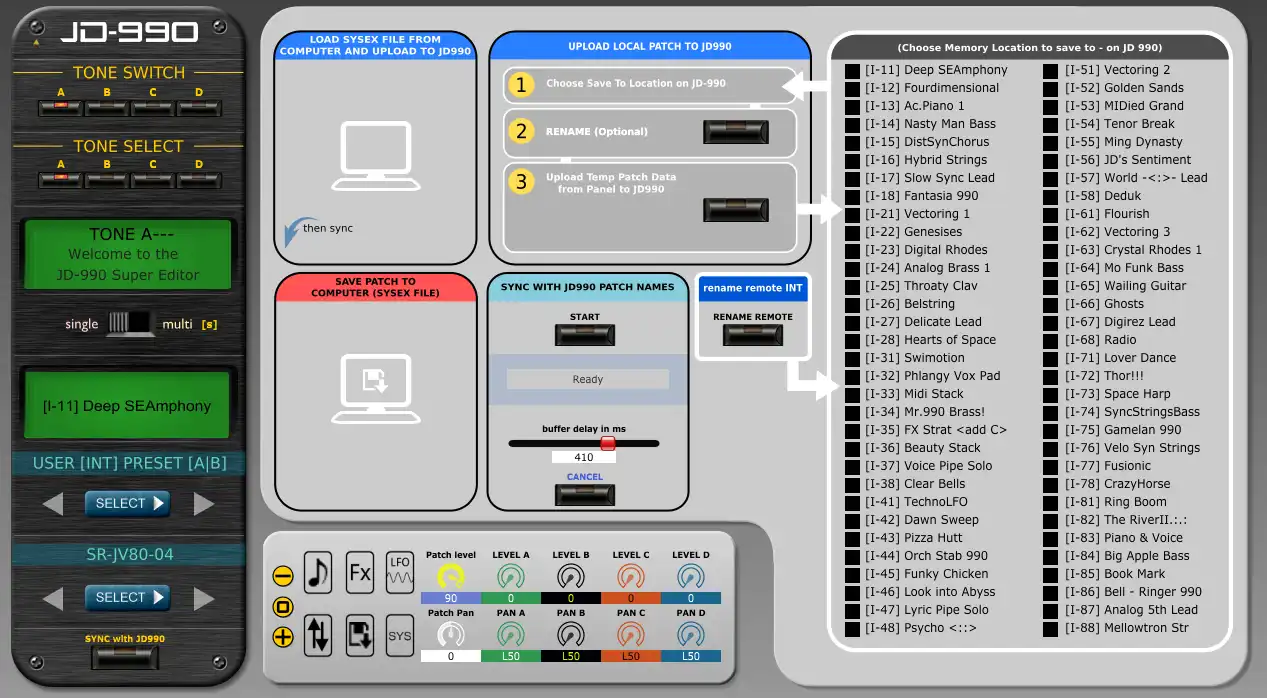 Download web tool or web app JD990 Super Editor