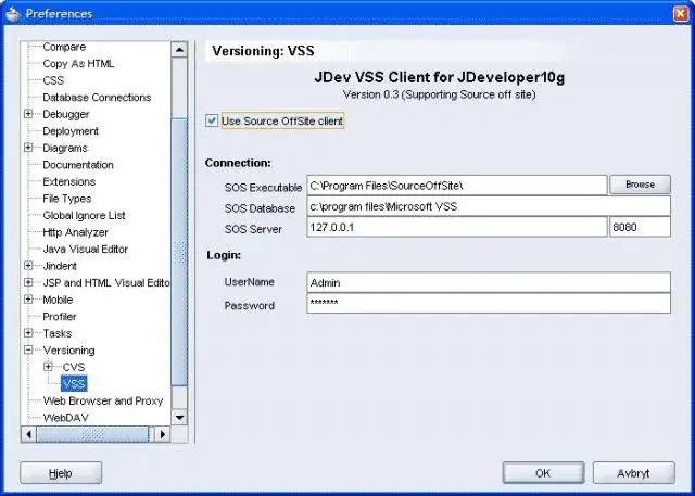 Download web tool or web app JDev VSS Extension