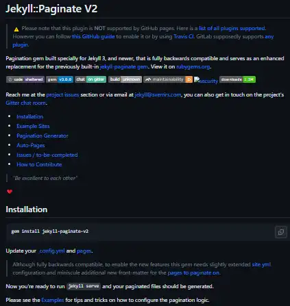 Web ツールまたは Web アプリ Jekyll::Paginate V2 をダウンロード