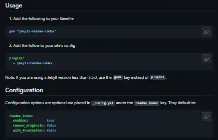 Завантажте веб-інструмент або веб-програму Jekyll Readme Index