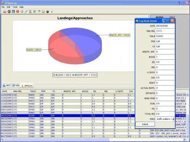 Download web tool or web app JFlightLog-Pilot Log Book Flight Logbook to run in Linux online