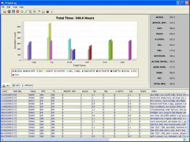 Download web tool or web app JFlightLog-Pilot Log Book Flight Logbook to run in Linux online