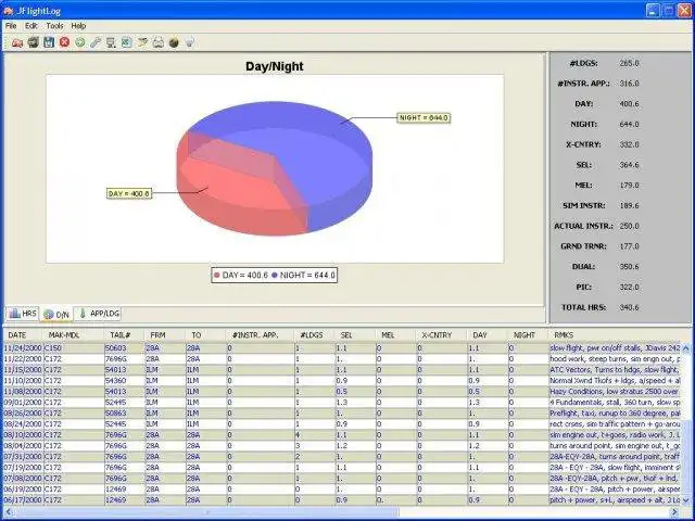 Download web tool or web app JFlightLog-Pilot Log Book Flight Logbook to run in Linux online