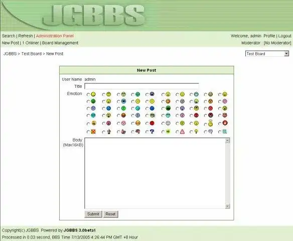 Download web tool or web app JGBBS