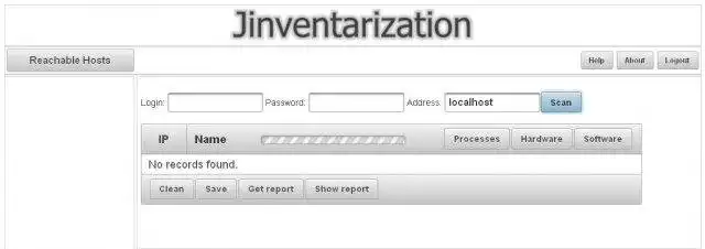 Download web tool or web app jinventarization