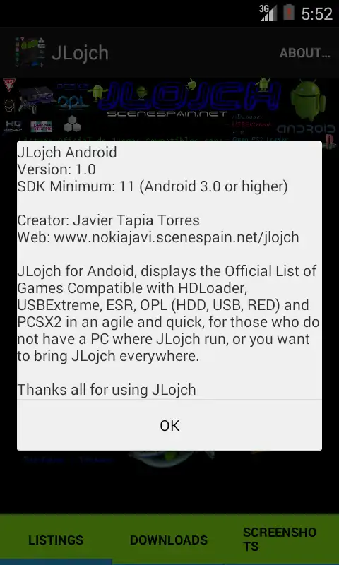 Descargar web tool o web app JLojch Android