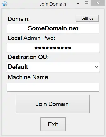 Download web tool or web app JoinDomain