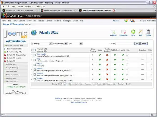 Download web tool or web app Joomla SEF / SEO - extending OpenSEF