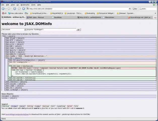 Download web tool or web app JSAX JavaScript Abstractions for X(HT)ML to run in Linux online