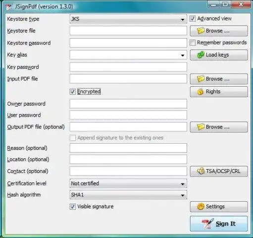 Download web tool or web app JSignPdf