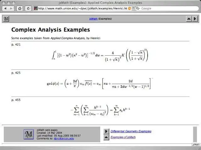 Download web tool or web app jsMath to run in Windows online over Linux online