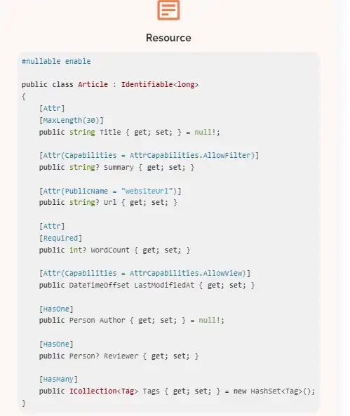 Download web tool or web app JsonApiDotNetCore