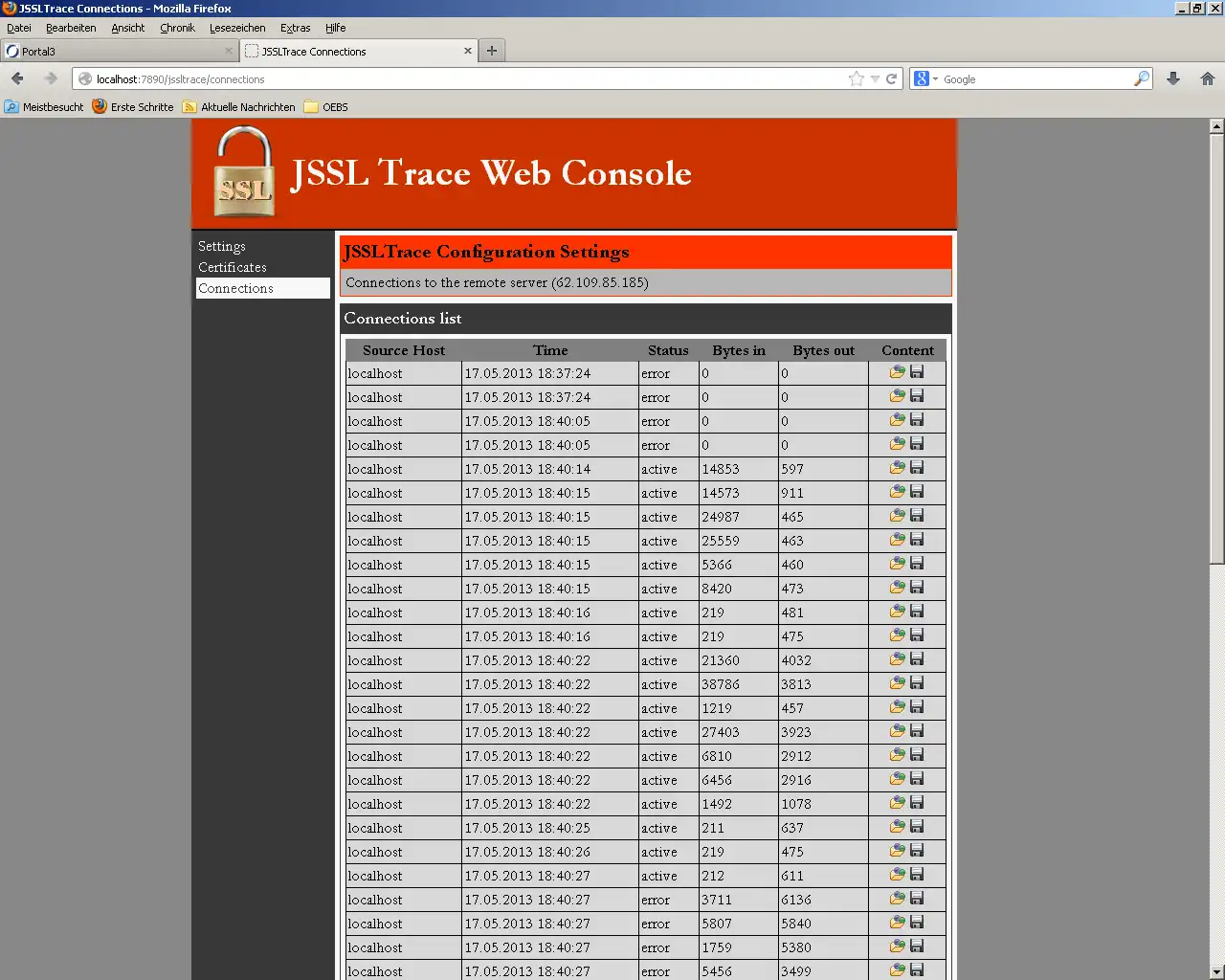 Download web tool or web app JSSLTrace - a SSL/TLS Interceptor