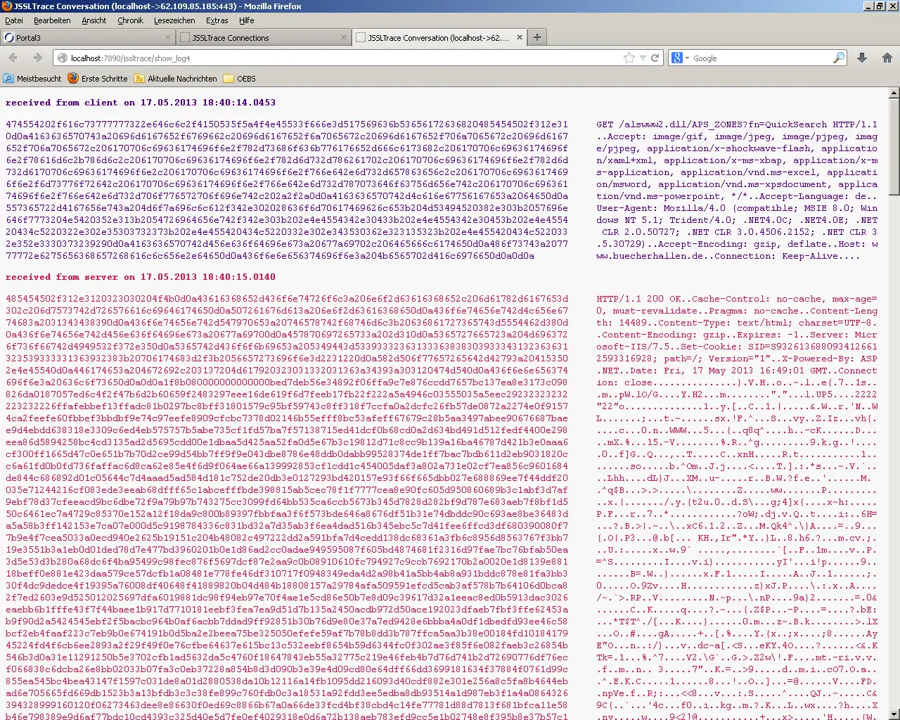 Download web tool or web app JSSLTrace - a SSL/TLS Interceptor