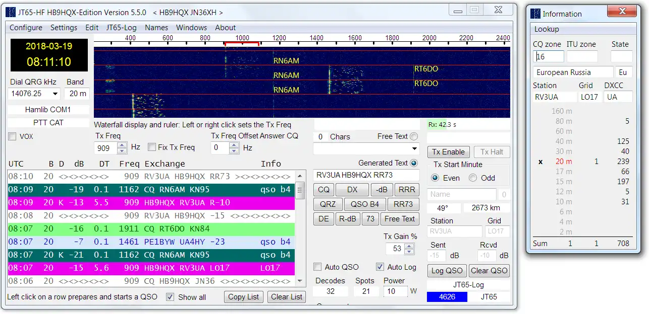 Download web tool or web app JT65-HF-HB9HQX-Edition