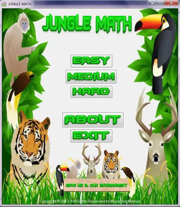 Download web tool or web app Jungle Math to run in Windows online over Linux online