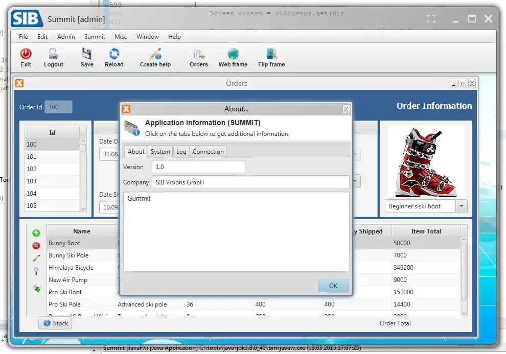 Download web tool or web app JVx JavaFX