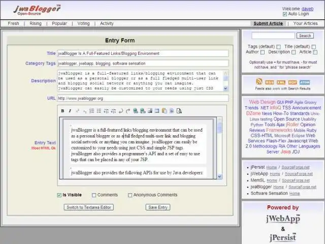 Download web tool or web app jwaBlogger