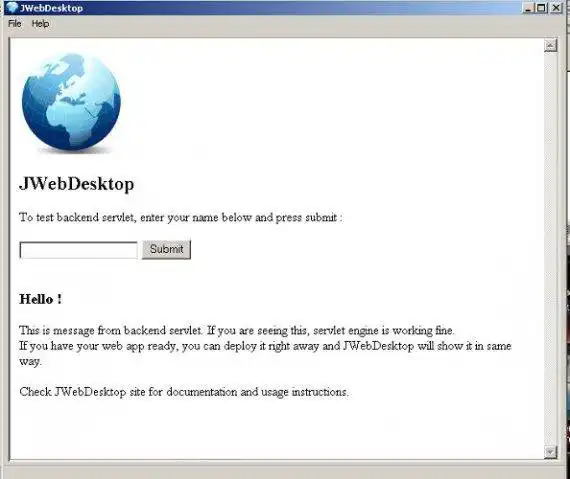 Download web tool or web app JWebdesktop