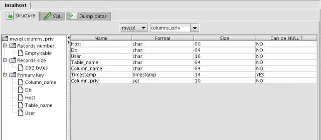 Download web tool or web app Jxtray - Java Database Explorer