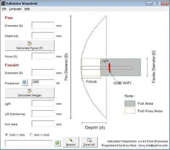 Download web tool or web app Kalkulator Wajanbolic/Cantenna Calc