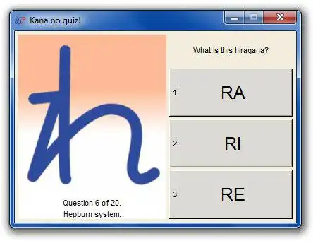 Download web tool or web app Kana no Quiz to run in Windows online over Linux online