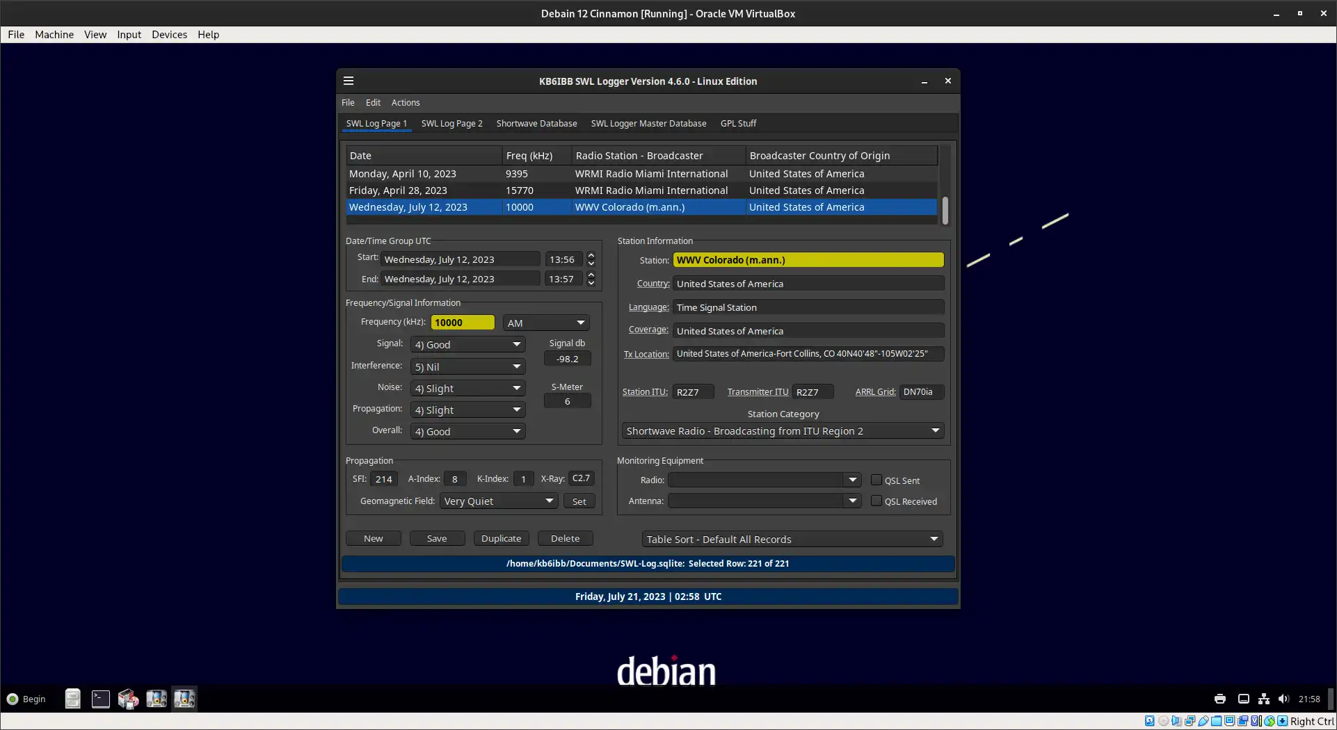 Descargue la herramienta web o la aplicación web KB6IBB SWL Logger