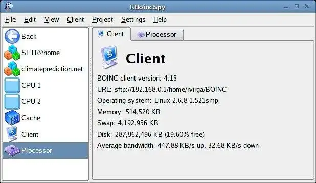 Download web tool or web app KBoincSpy