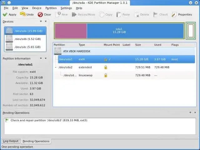 Download web tool or web app KDE Partition Manager