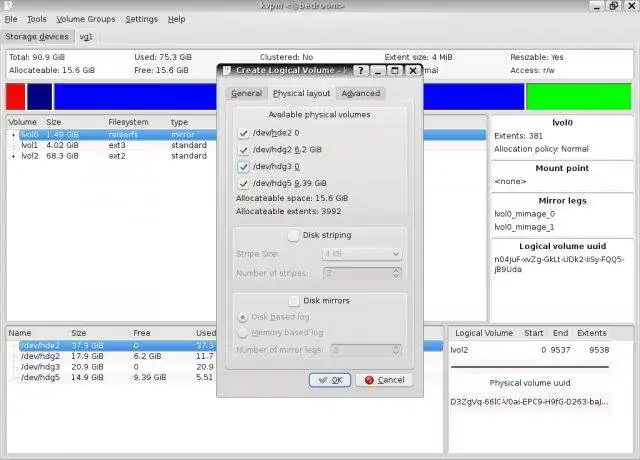 Télécharger l'outil Web ou l'application Web KDE Volume and Partition Manager