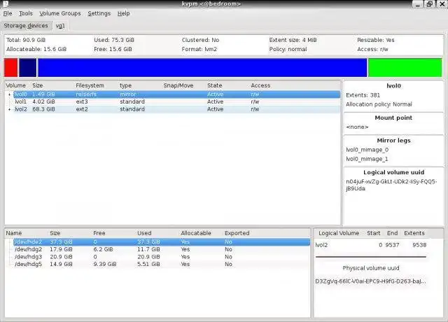 Télécharger l'outil Web ou l'application Web KDE Volume and Partition Manager