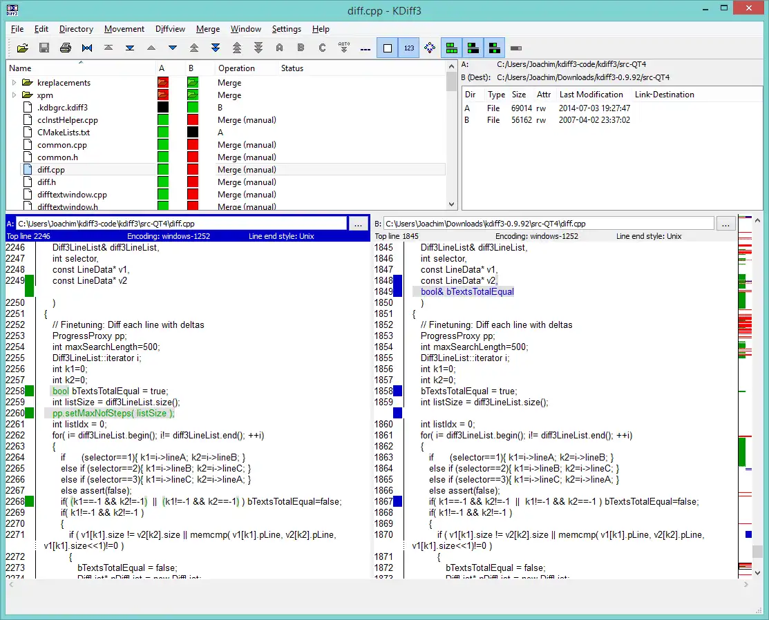 Download web tool or web app KDiff3