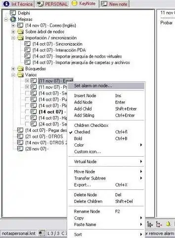 Download web tool or web app KeyNote NF (New Features)