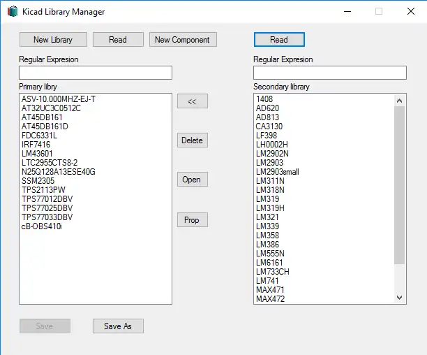 Download web tool or web app Kicad shematic library manager