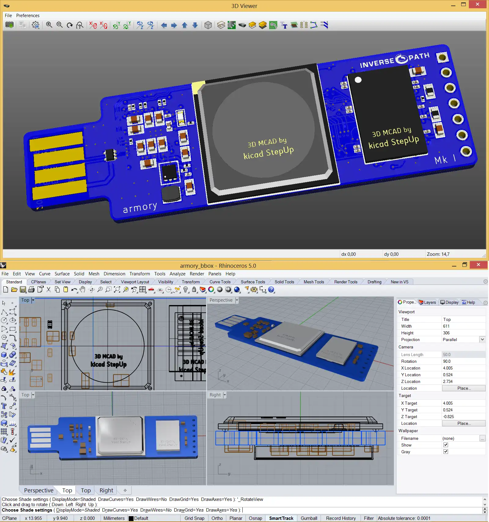 Baixe a ferramenta da web ou o aplicativo da web kicad StepUp